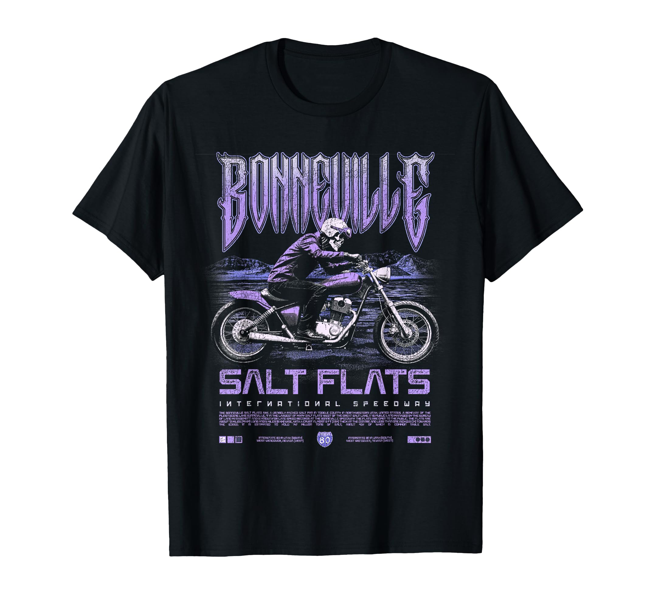 Bonneville Salt Flats Motorcycle Racing T-Shirt - Trendy Graphic Men Women - T-Shirt, Sweatshirt, Hoodie