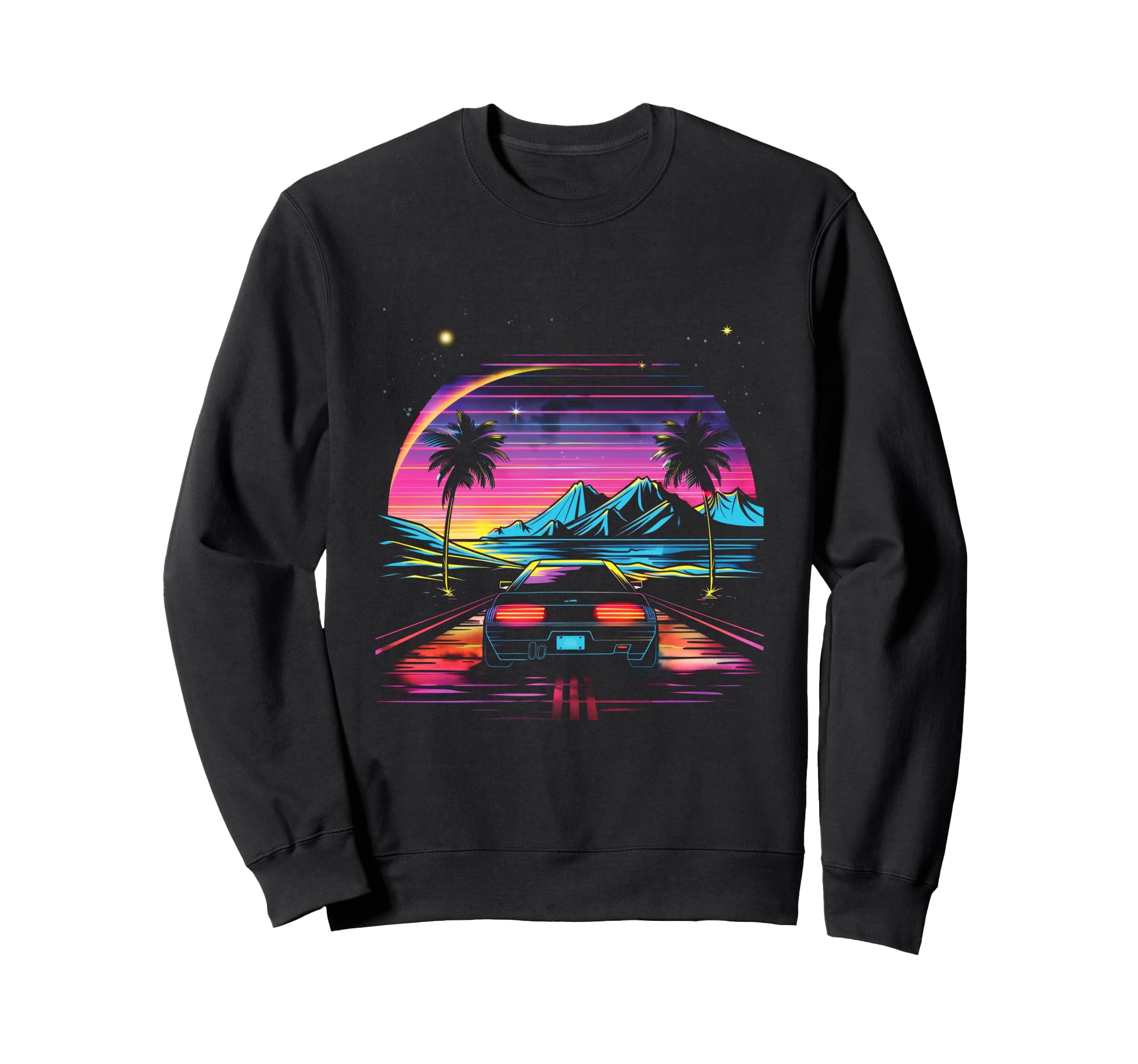Jdm Car 1980S Miami Vaporwave Wave Sweatshirt - Custom Art Print for Adults - T-Shirt, Sweatshirt, Hoodie