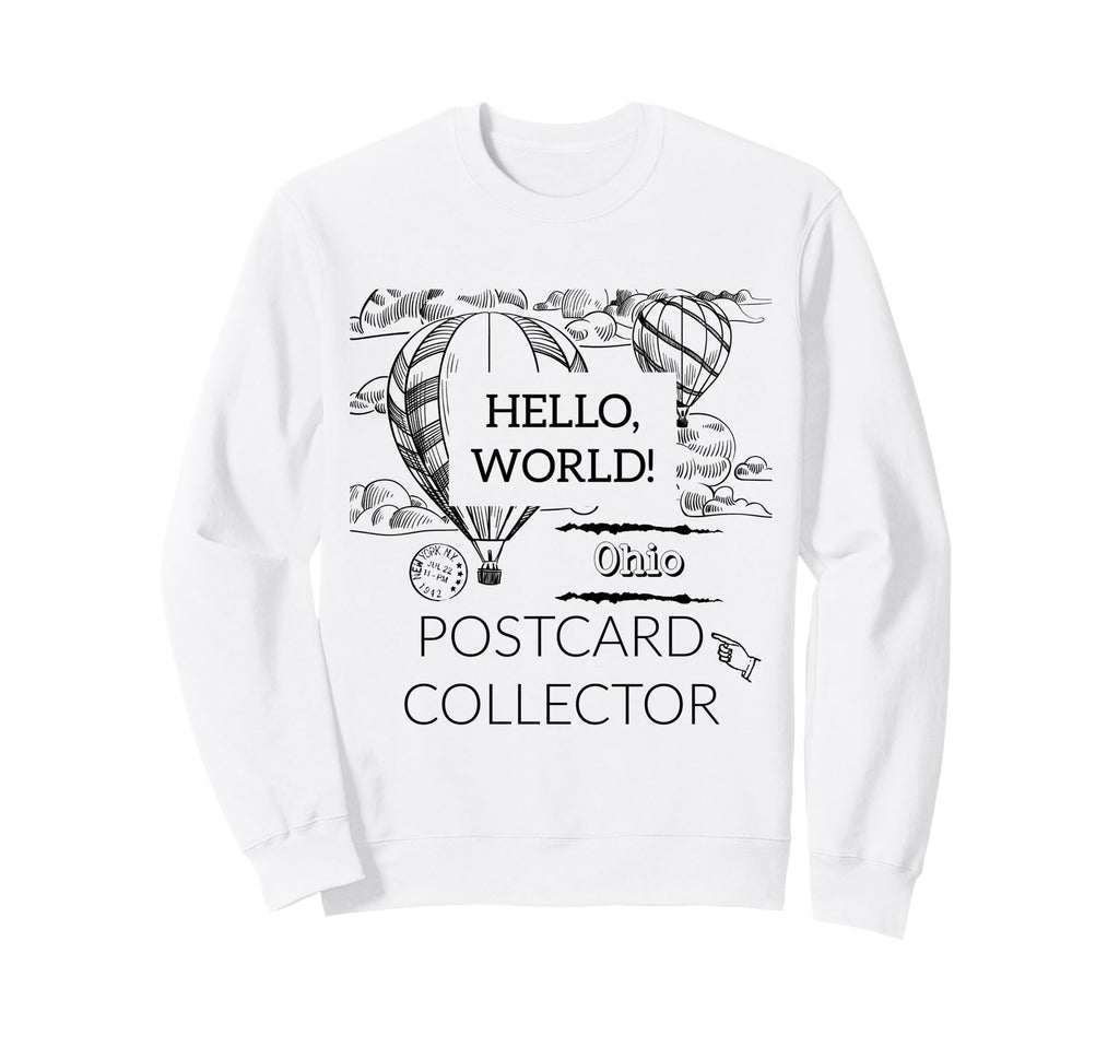 Postcard Collector Deltiologist Hobby Sweatshirt - Minimalist Print Unisex - T-Shirt, Sweatshirt, Hoodie