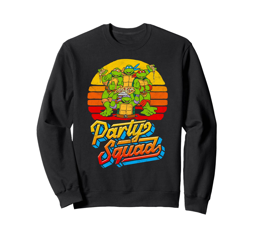 Party Squad Tmnt 80S Pizza Friends Sweatshirt - Unique Graphic Men Women - T-Shirt, Sweatshirt, Hoodie
