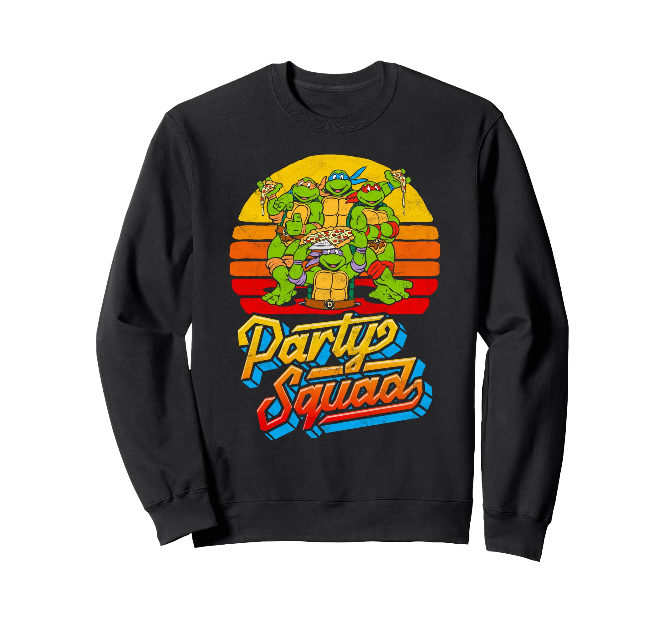 Party Squad Tmnt 80S Pizza Friends Sweatshirt - Unique Graphic Men Women - T-Shirt, Sweatshirt, Hoodie
