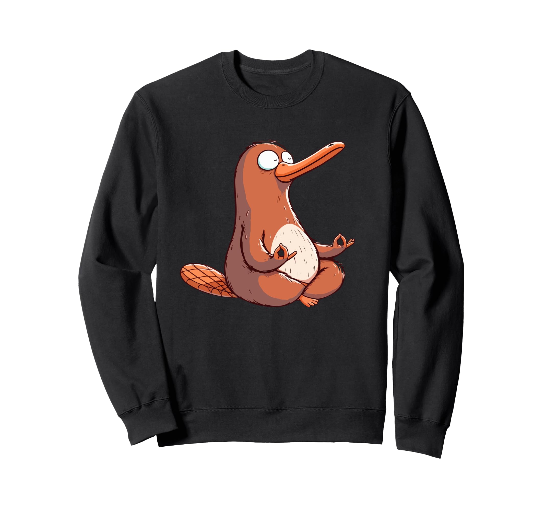Meditation Platypus Yoga Pose Sweatshirt - Casual Everyday Wear Men Women - T-Shirt, Sweatshirt, Hoodie