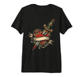 Heart Tattoo Traditional Dagger T-Shirt - Fun Novelty Design for Adults - T-Shirt, Sweatshirt, Hoodie