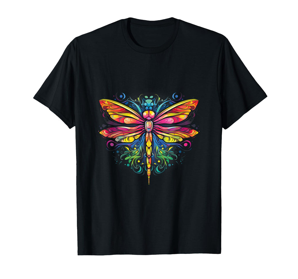 Dragonfly Colorful Dragonflies Hippie T-Shirt - Graphic Print Men Women - T-Shirt, Sweatshirt, Hoodie