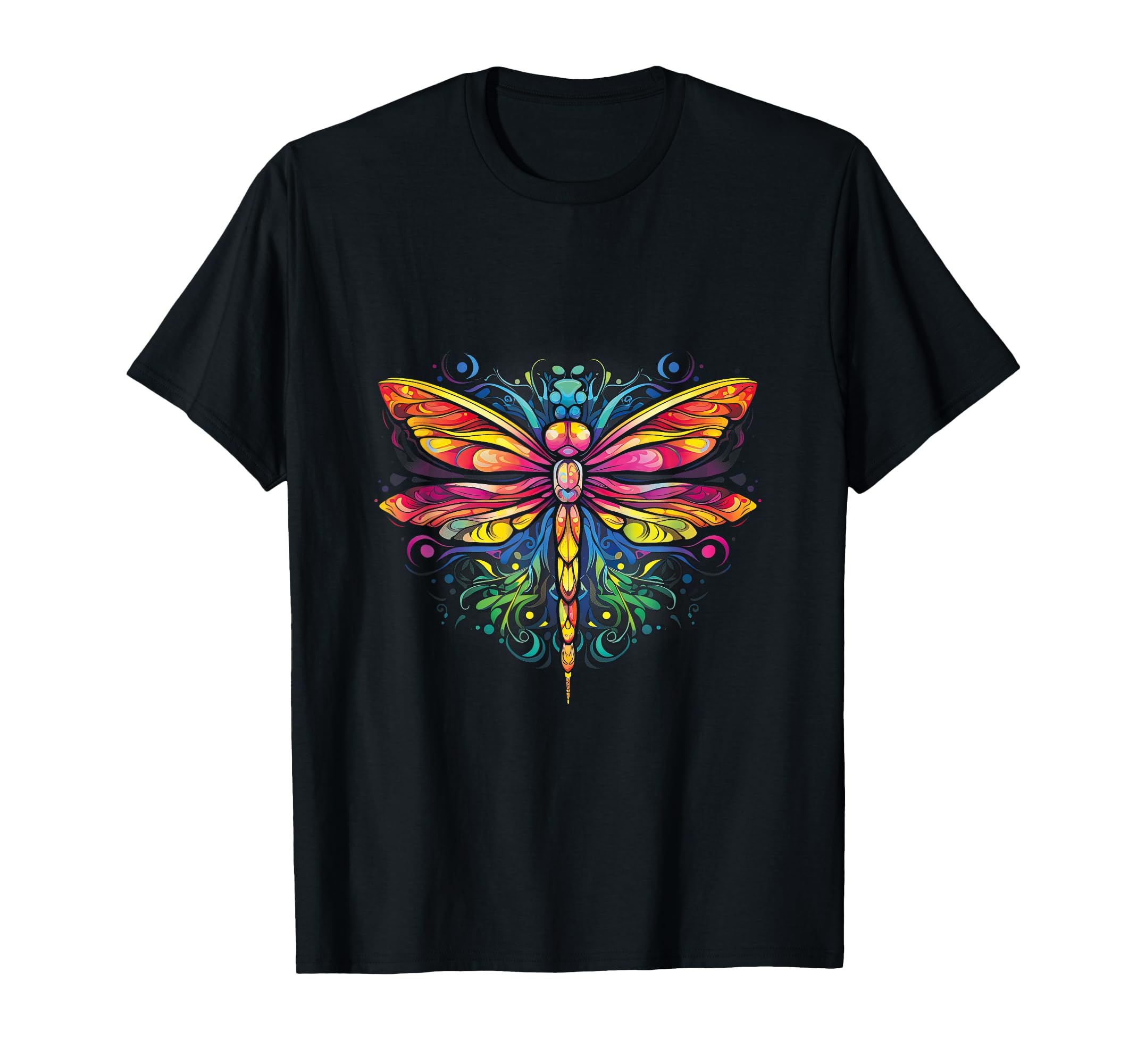 Dragonfly Colorful Dragonflies Hippie T-Shirt - Graphic Print Men Women - T-Shirt, Sweatshirt, Hoodie