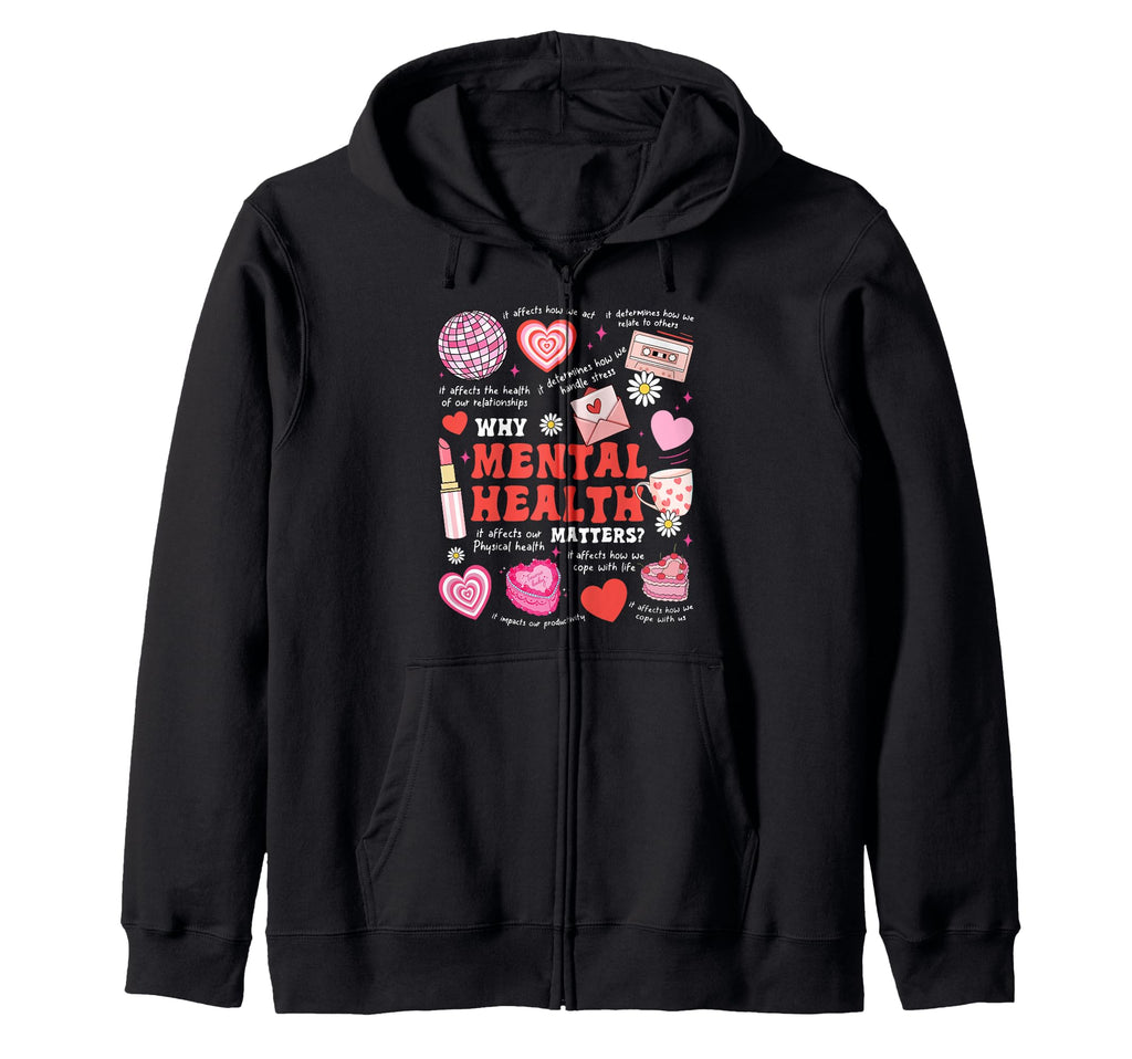 Mental Health Awareness Ribbon Items Sweatshirt - Trendy Graphic Men Women - T-Shirt, Sweatshirt, Hoodie