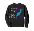 Be Kind Teal Purple Ribbon N Sweatshirt - Fun Novelty Design Men Women - T-Shirt, Sweatshirt, Hoodie