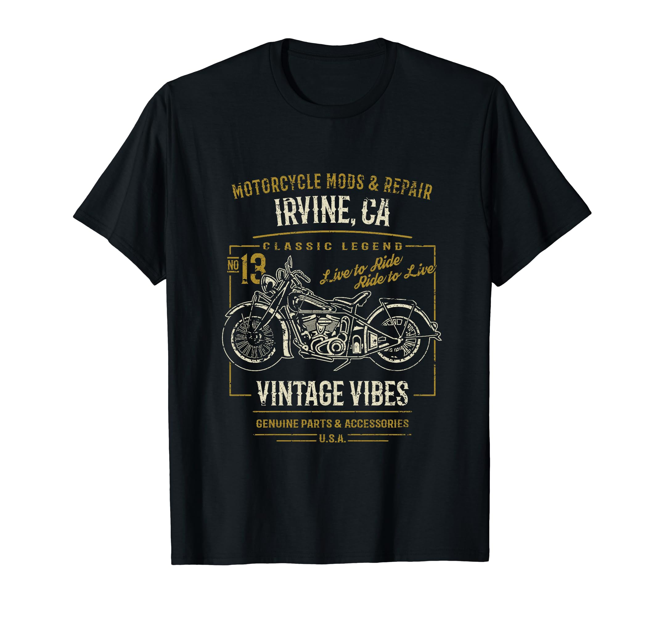 Irvine California Usa Motorcycle T-Shirt - Unique Graphic Unisex - T-Shirt, Sweatshirt, Hoodie