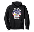 America Bitch Usa Flag Eagle Hoodie - Minimalist Print Men Women - T-Shirt, Sweatshirt, Hoodie