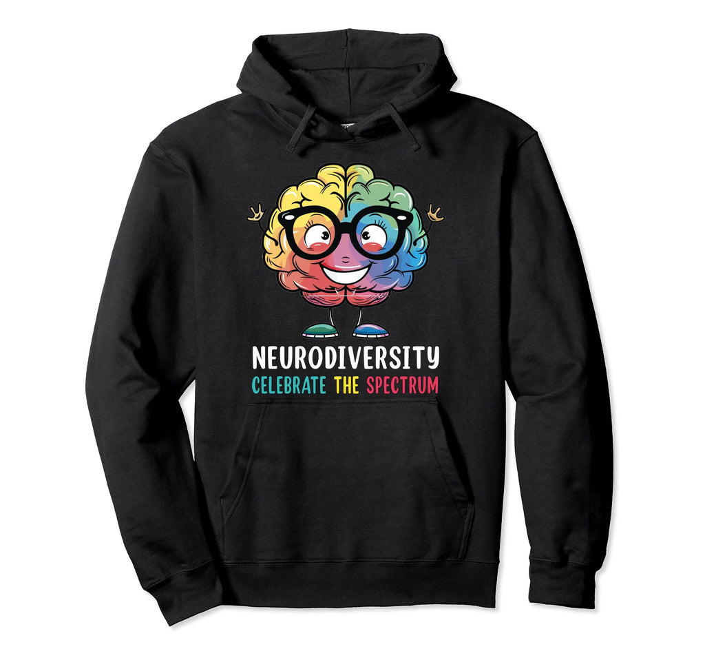 Neurodiversity Brain Autism Awareness Hoodie - Minimalist Print Men Women - T-Shirt, Sweatshirt, Hoodie