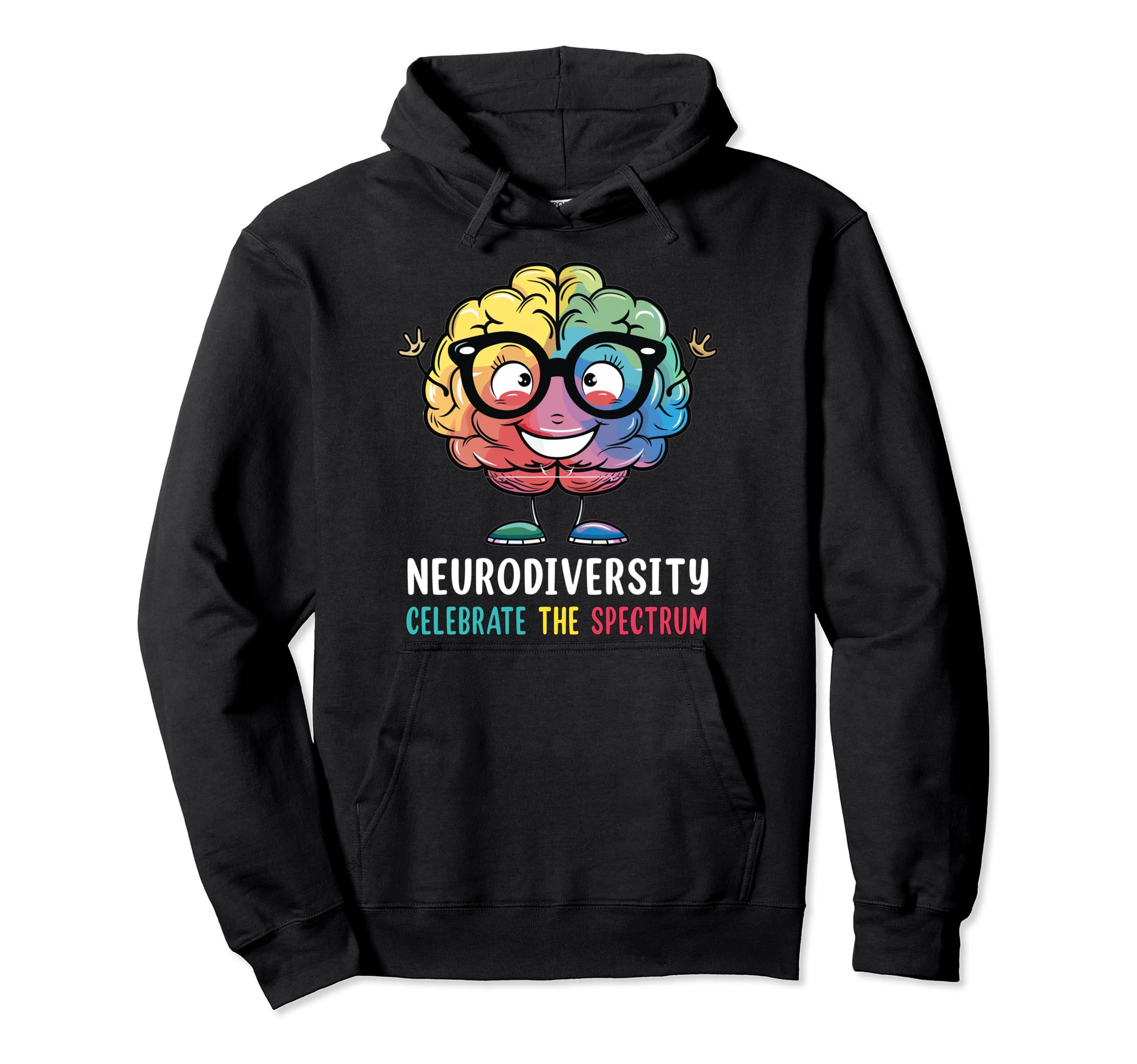 Neurodiversity Brain Autism Awareness Hoodie - Minimalist Print Men Women - T-Shirt, Sweatshirt, Hoodie