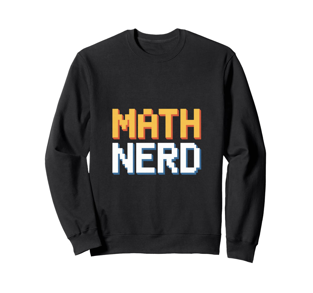 Math Nerd Pixel Typography Pi Sweatshirt - Fun Novelty Design for Adults - T-Shirt, Sweatshirt, Hoodie