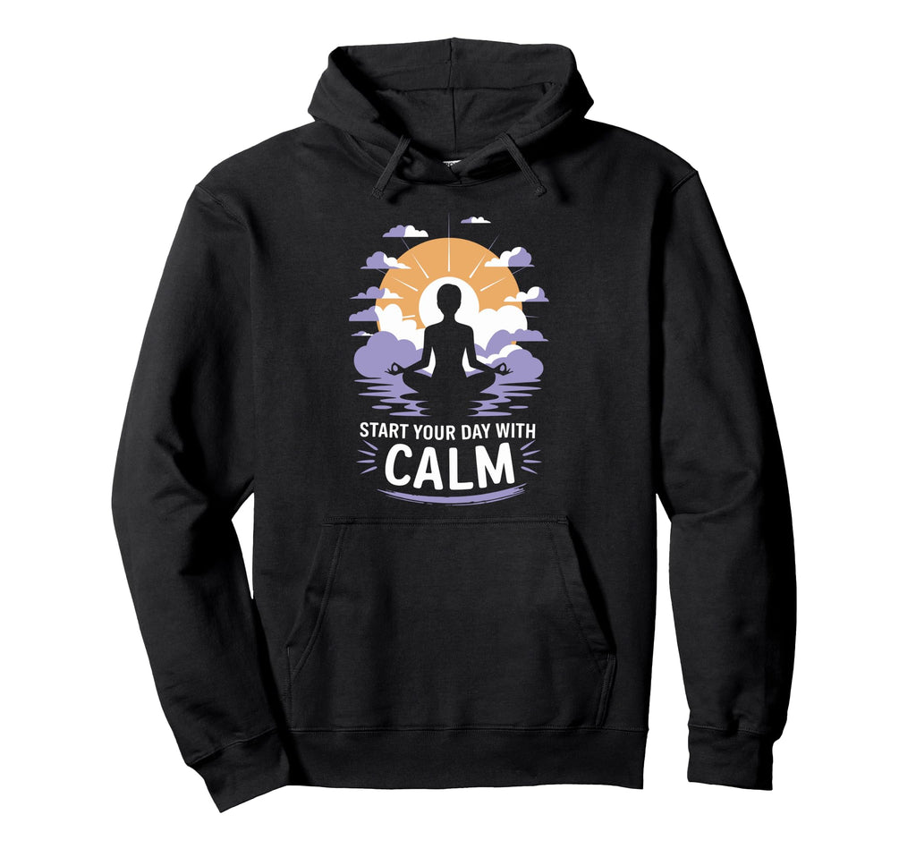 Morning Routine Peaceful Mornings Self Hoodie - Graphic Print for Adults - T-Shirt, Sweatshirt, Hoodie
