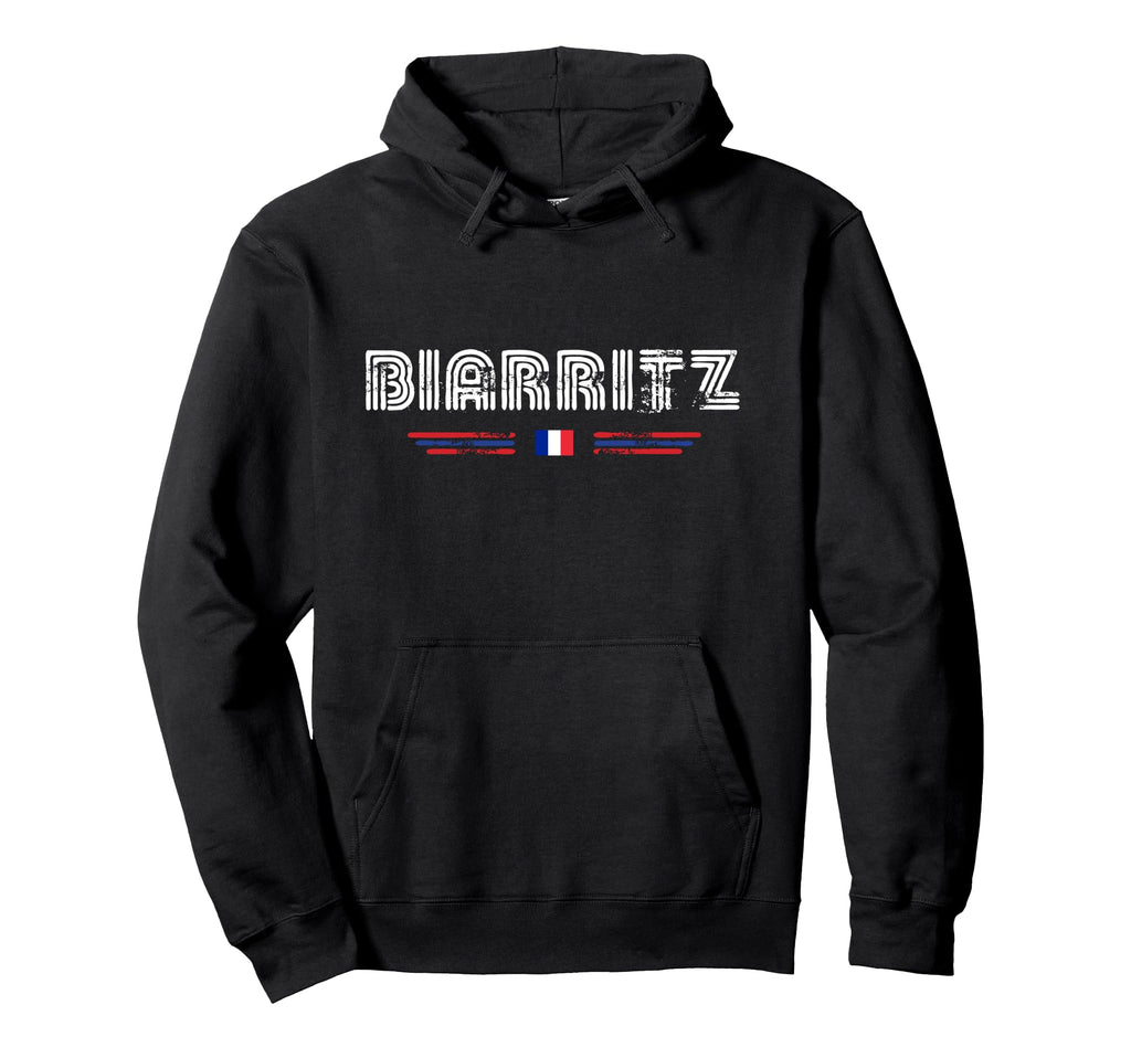 Biarritz France 70S 80S Type Hoodie - Streetwear Style for Adults - T-Shirt, Sweatshirt, Hoodie