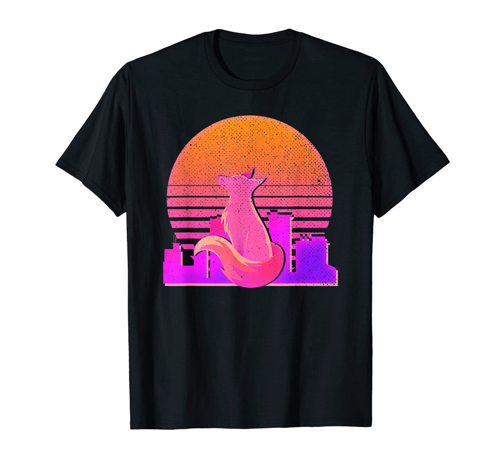 Forest Animal Fox Lover 80S Art T-Shirt - Minimalist Print Men Women - T-Shirt, Sweatshirt, Hoodie