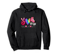 Peace Love Skate Roller Skating Hoodie - Aesthetic Graphic Unisex - T-Shirt, Sweatshirt, Hoodie
