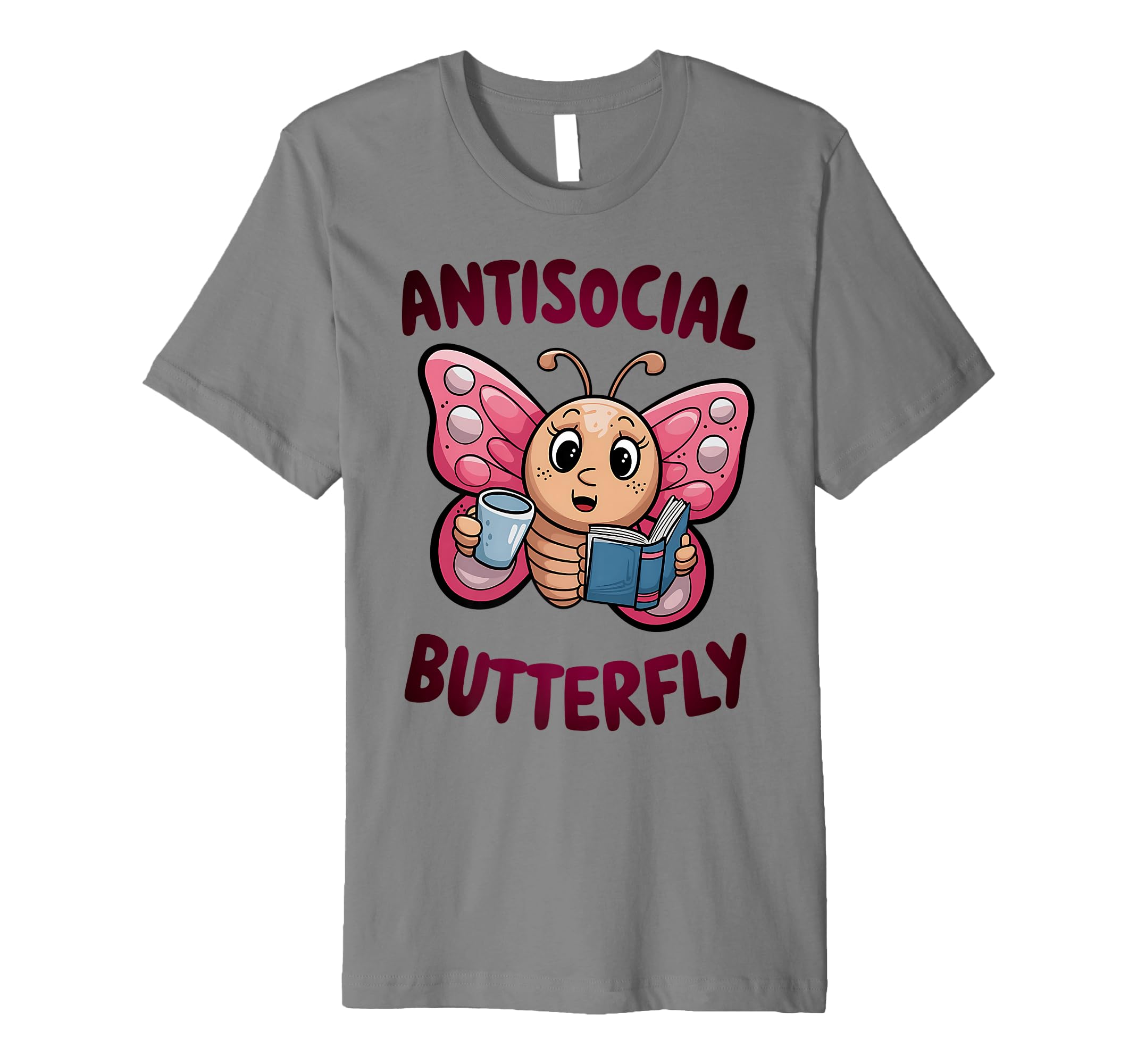 Groovy Anti Social Butterfly Ironic Funny T-Shirt - Graphic Print Men Women - T-Shirt, Sweatshirt, Hoodie
