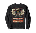Motorcycle Biker Jesus Faith Christian Sweatshirt - Custom Art Print Unisex - T-Shirt, Sweatshirt, Hoodie