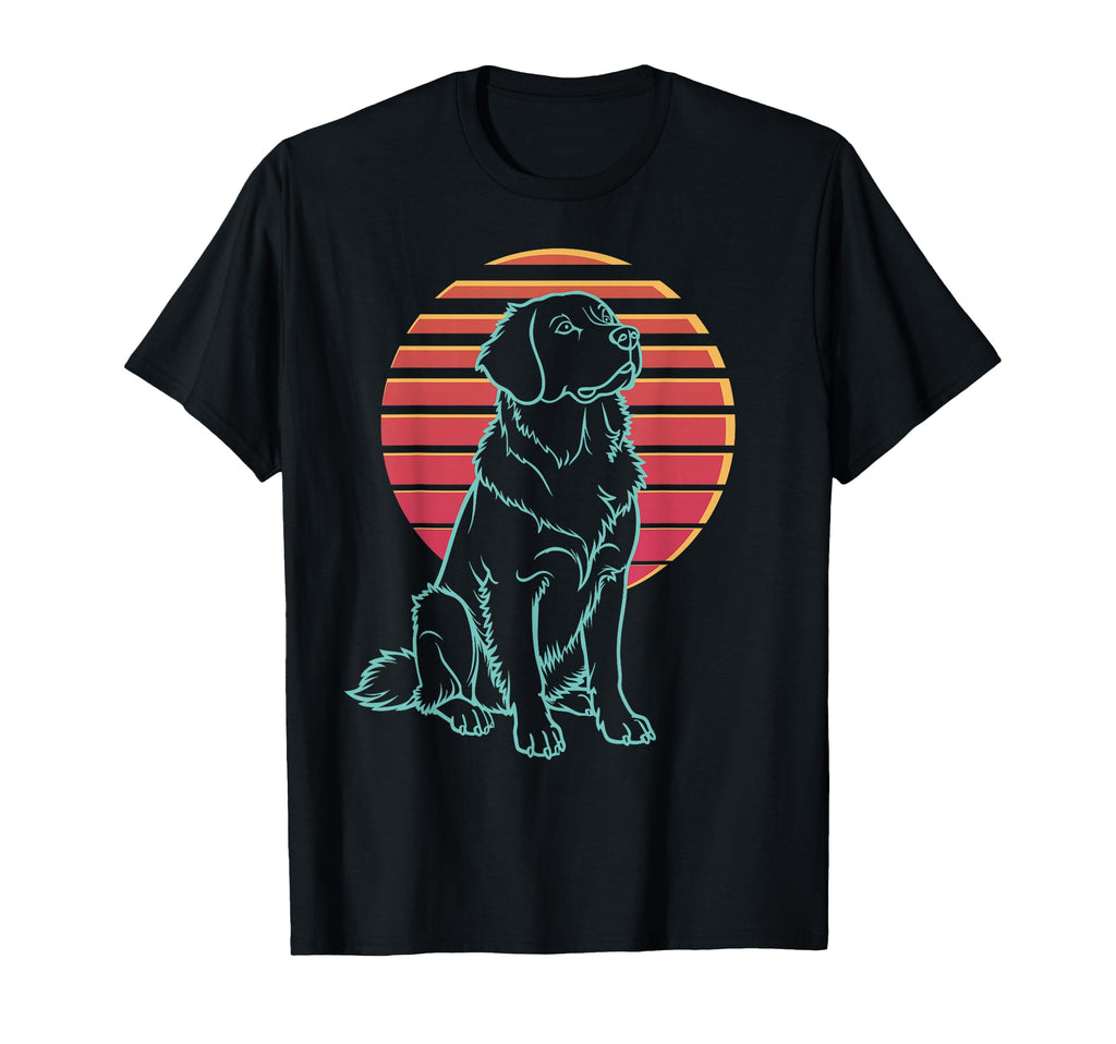 Leonberger Lover Dog Owner Synthwave T-Shirt - Minimalist Print Men Women - T-Shirt, Sweatshirt, Hoodie