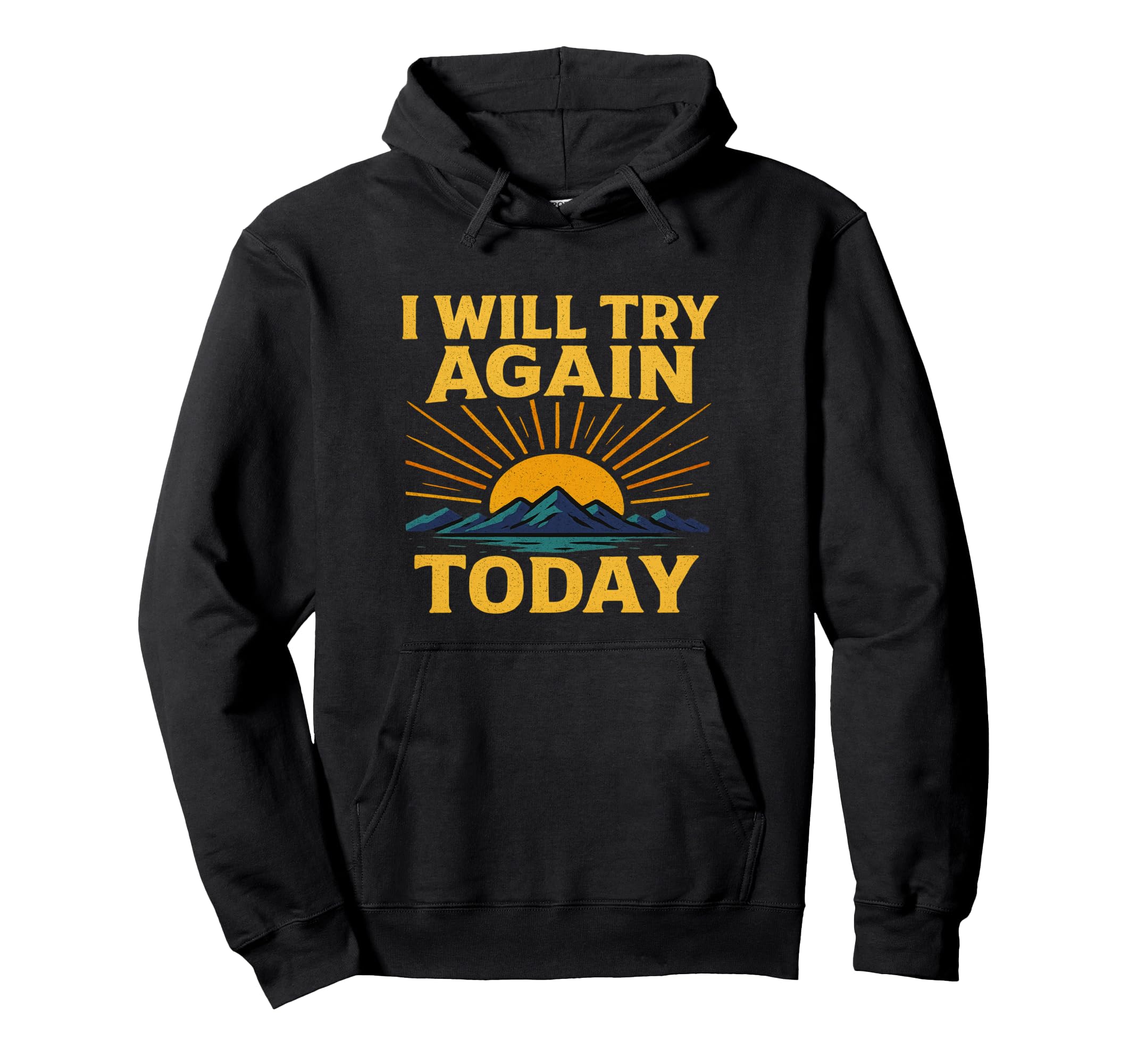 Inspiring Sun And Mountain Artwork Hoodie - Trendy Graphic Men Women - T-Shirt, Sweatshirt, Hoodie