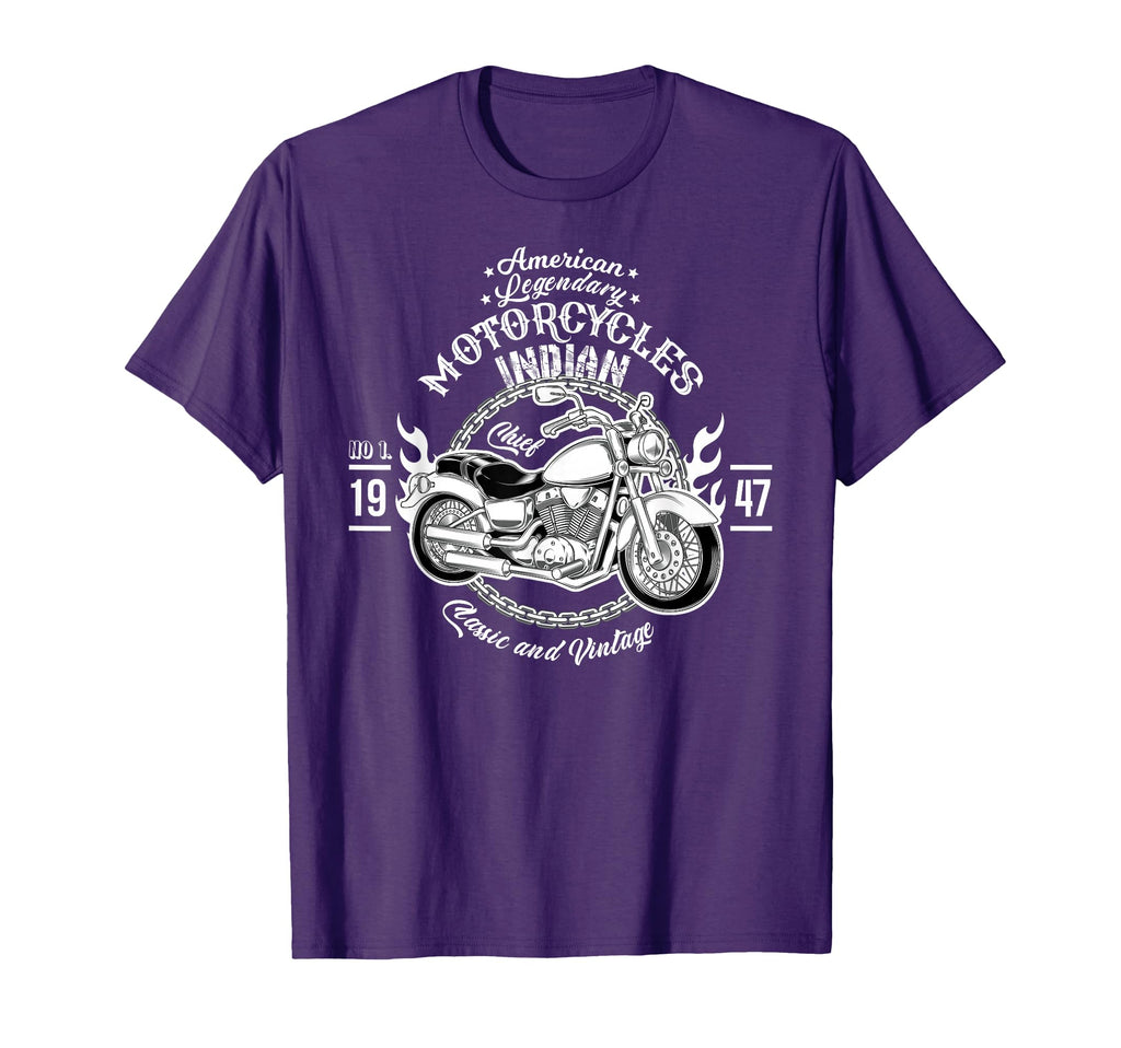Old Biker American Motorcycle Indian T-Shirt - Unique Graphic Unisex - T-Shirt, Sweatshirt, Hoodie