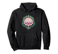 Lotus Mandala Yoga Meditation Sacred Hoodie - Minimalist Print for Adults - T-Shirt, Sweatshirt, Hoodie