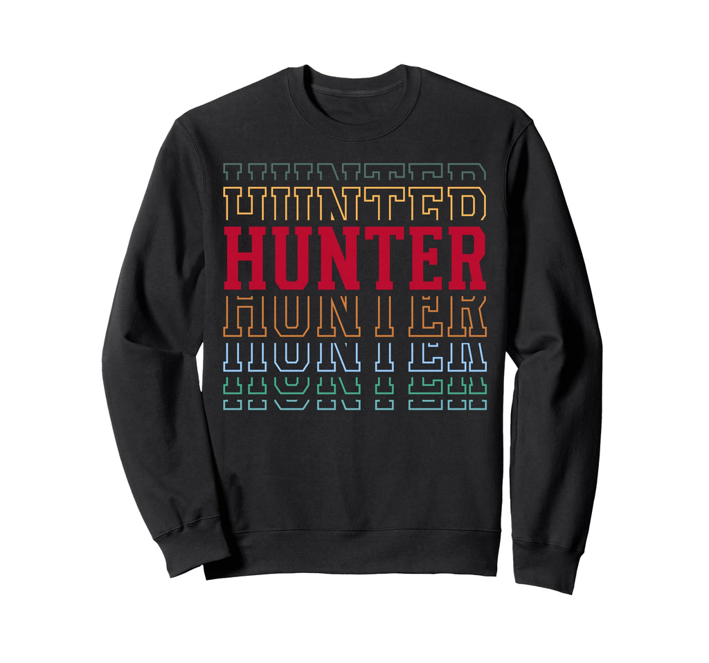 Hunter Funny Layered Text Hunting Sweatshirt - Graphic Print Men Women - T-Shirt, Sweatshirt, Hoodie