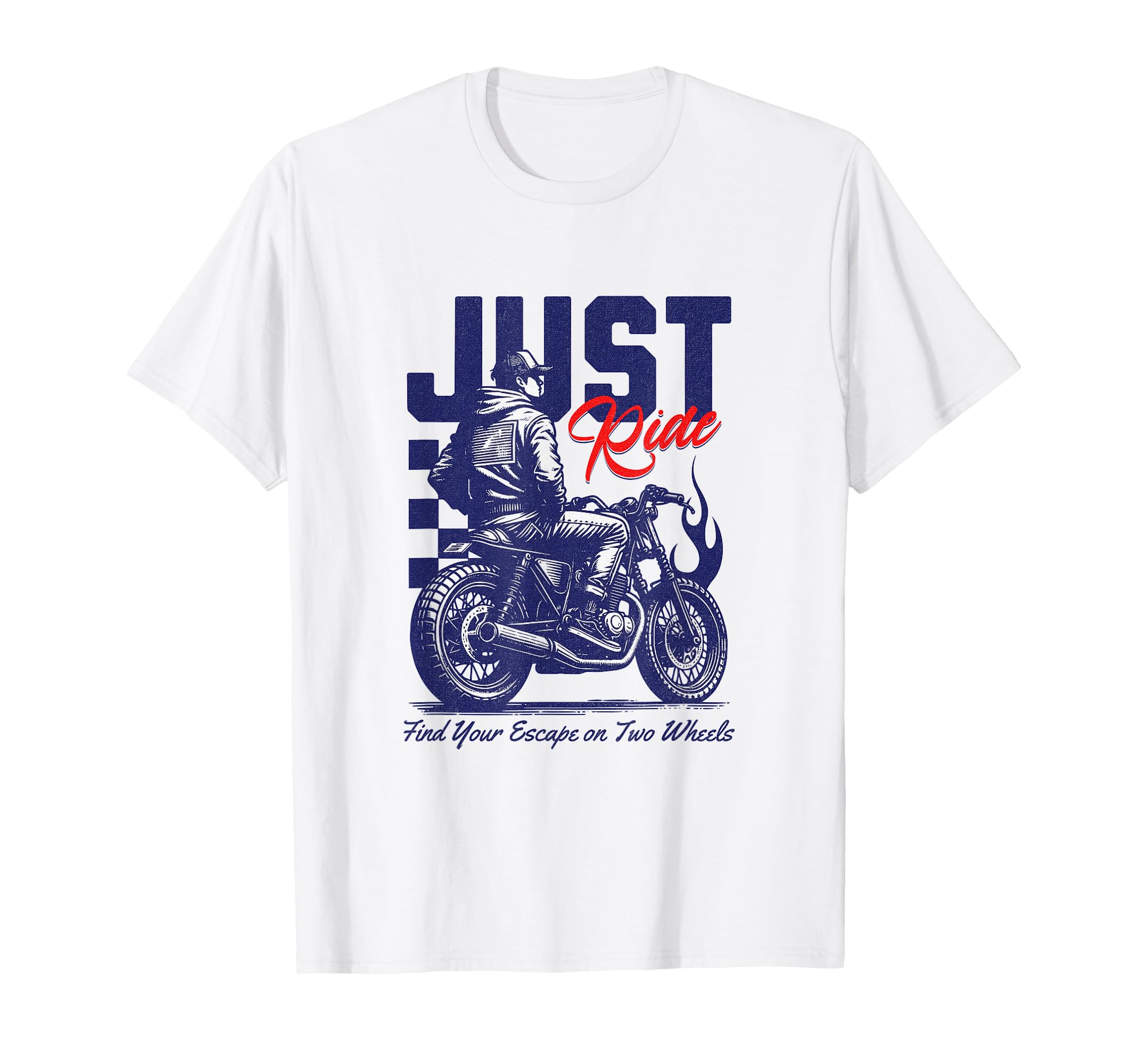 Just Ride Motorcycle Biker T-Shirt - Minimalist Print Unisex - T-Shirt, Sweatshirt, Hoodie