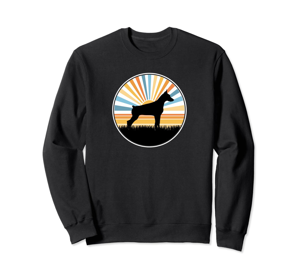 Doberman Pinscher Dog Mom Dad Sunset Sweatshirt - Graphic Print Unisex - T-Shirt, Sweatshirt, Hoodie