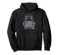 Brown Poodle Wearing Motorcycle Helmet Hoodie - Trendy Graphic Men Women - T-Shirt, Sweatshirt, Hoodie