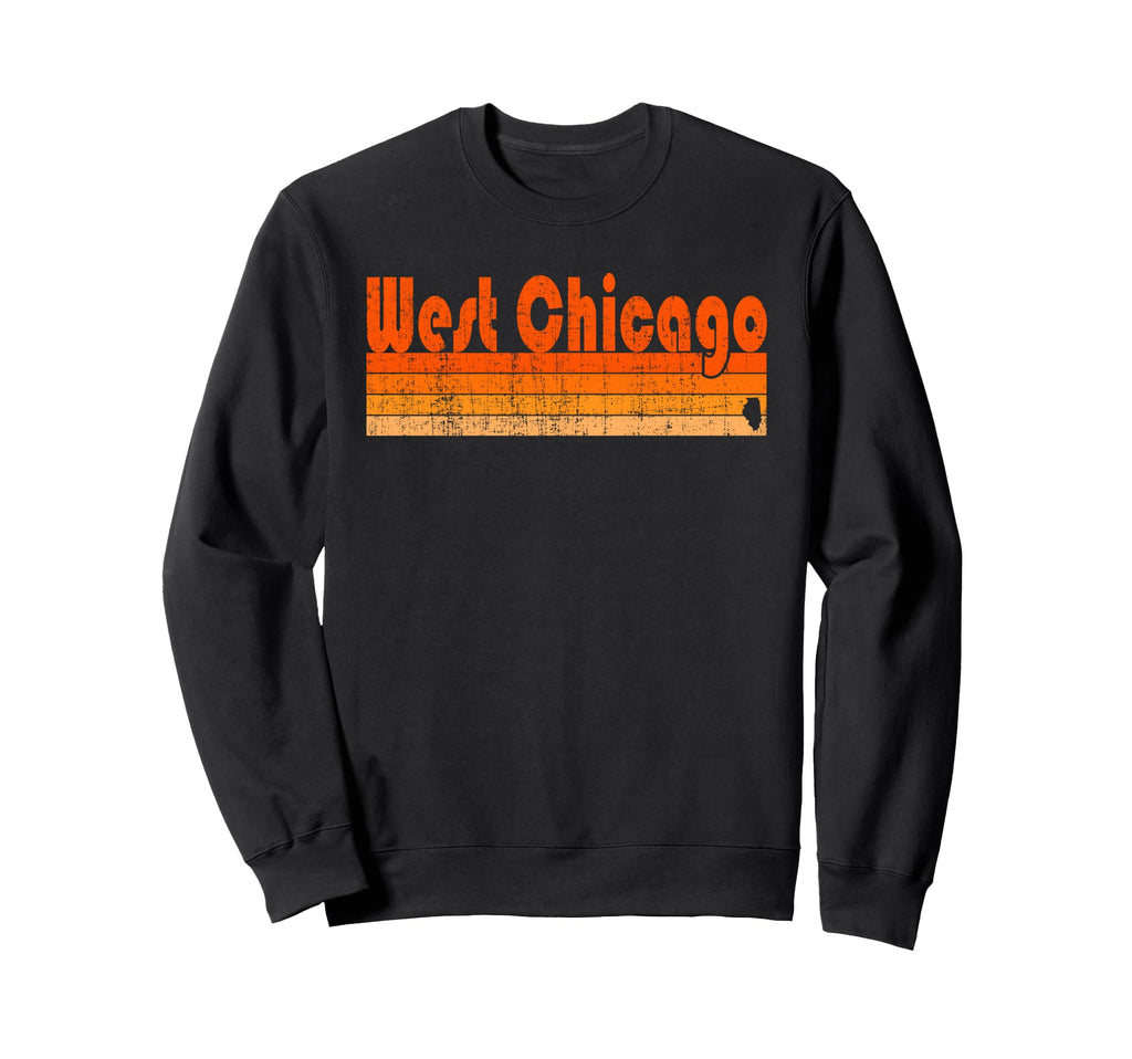 West Chicago Illinois 80S Sweatshirt - Custom Art Print for Adults - T-Shirt, Sweatshirt, Hoodie