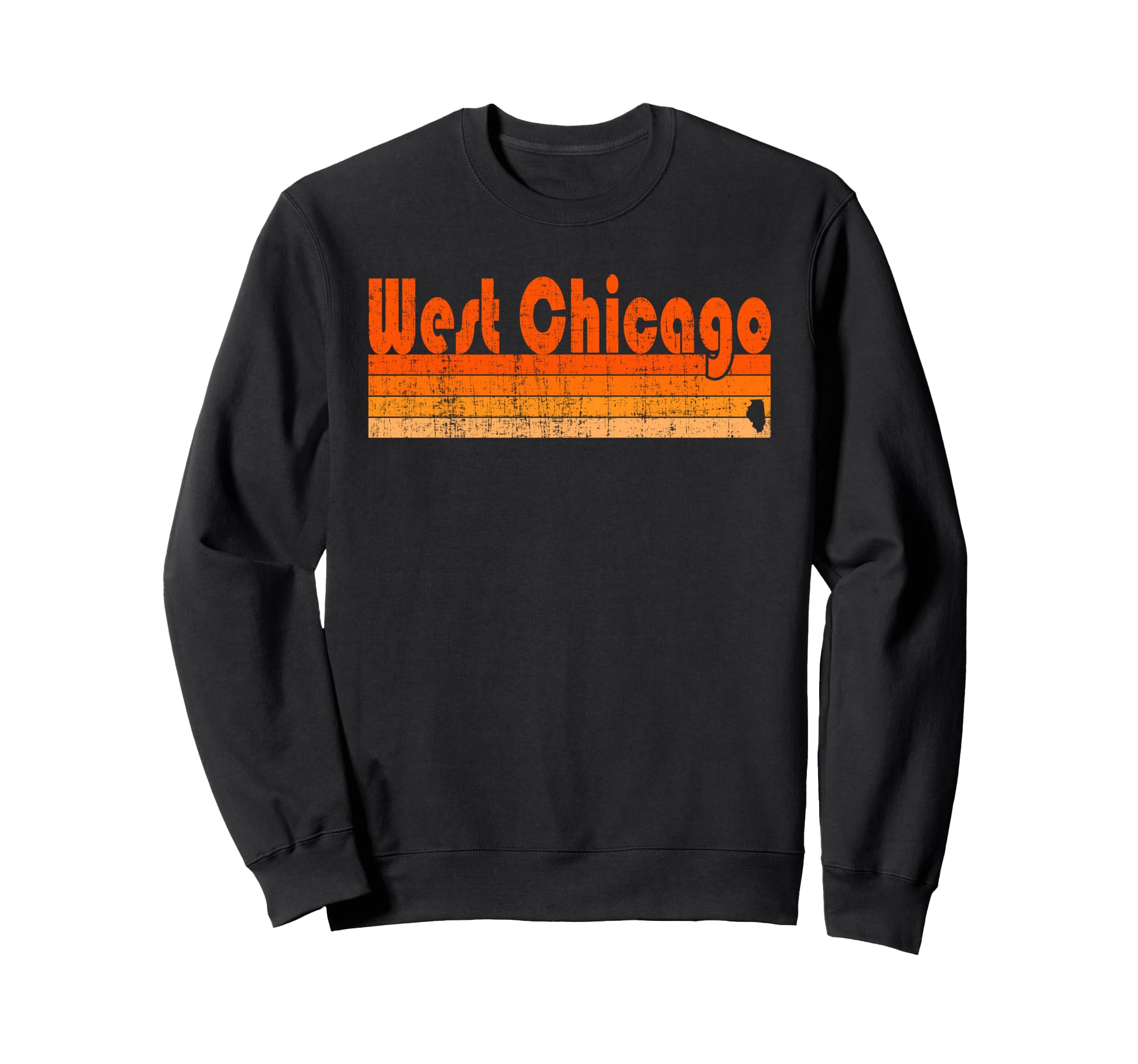 West Chicago Illinois 80S Sweatshirt - Custom Art Print for Adults - T-Shirt, Sweatshirt, Hoodie