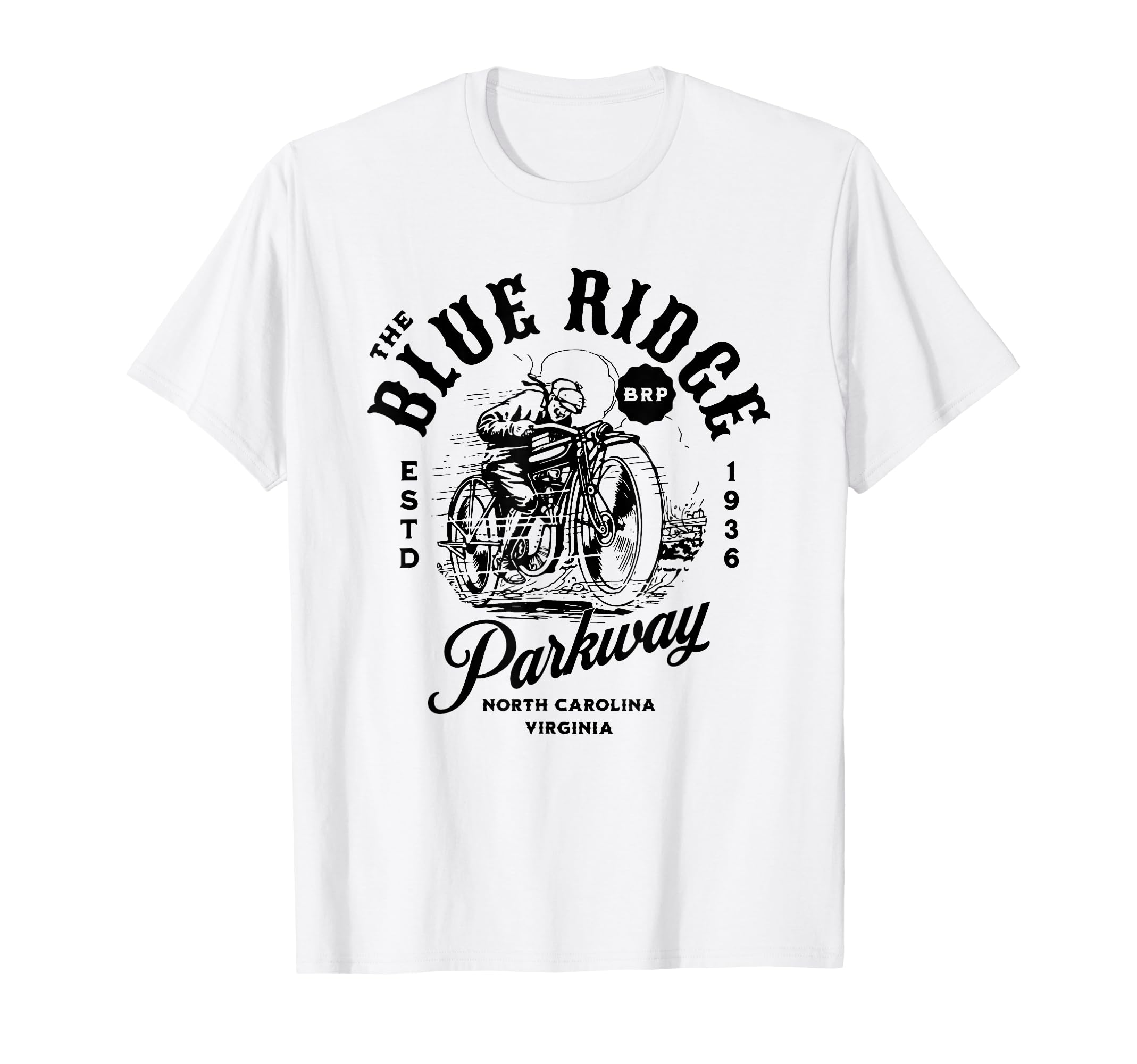 Blue Ridge Parkway Motorcycle T-Shirt - Novelty Apparel for Adults - T-Shirt, Sweatshirt, Hoodie
