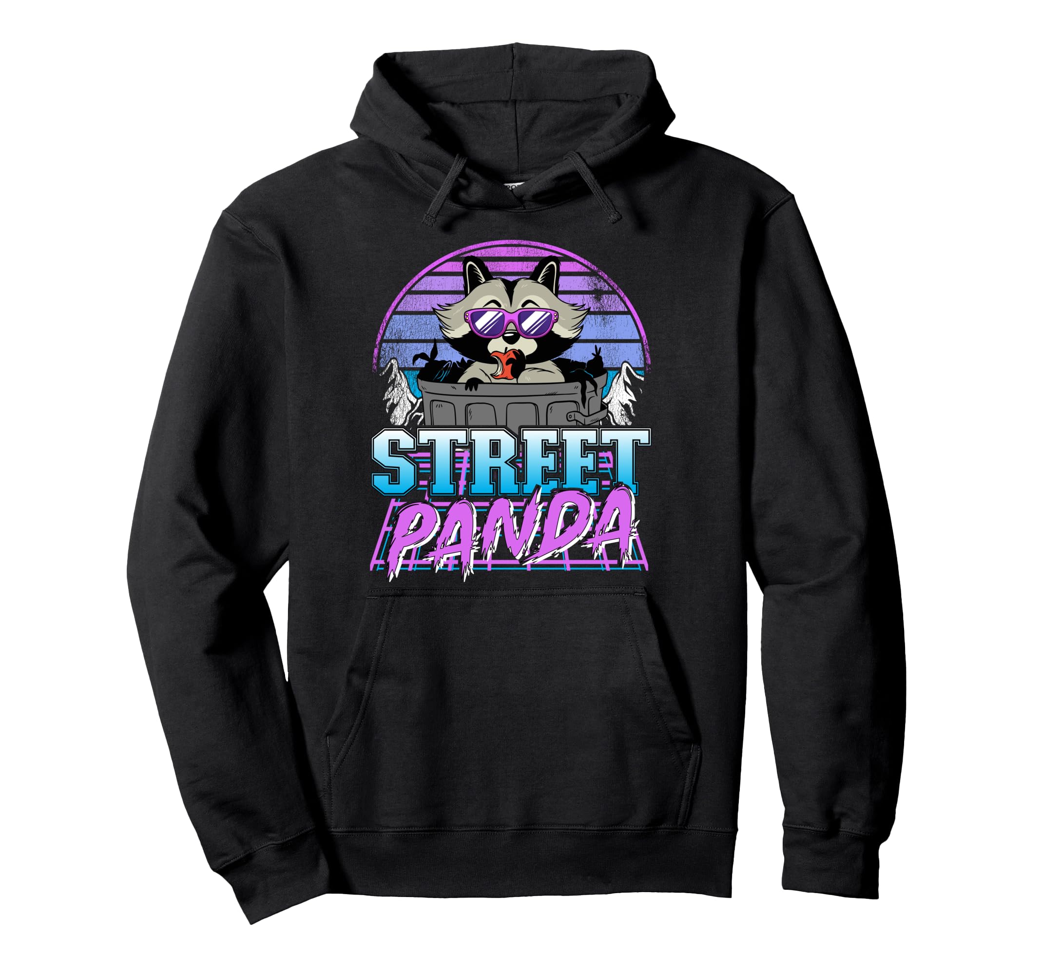 Street Panda Synthwave Retrowave Hoodie - Aesthetic Graphic Men Women - T-Shirt, Sweatshirt, Hoodie