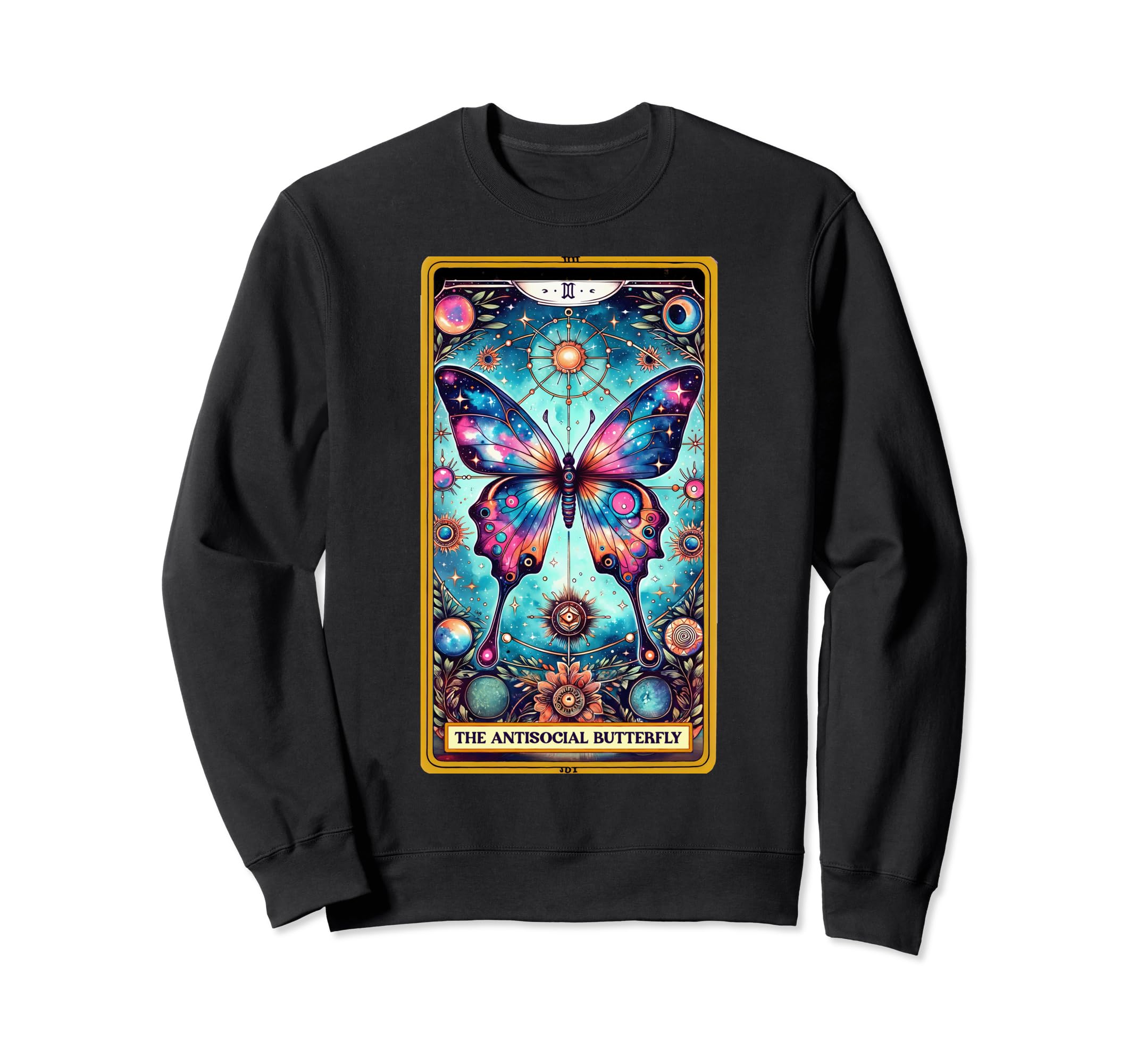 Anti Social Butterfly Tarot Card Sweatshirt - Aesthetic Graphic Unisex - T-Shirt, Sweatshirt, Hoodie