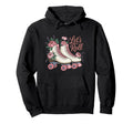 Lets Roll Flower Skate Roller Vibes Hoodie - Minimalist Print Unisex - T-Shirt, Sweatshirt, Hoodie