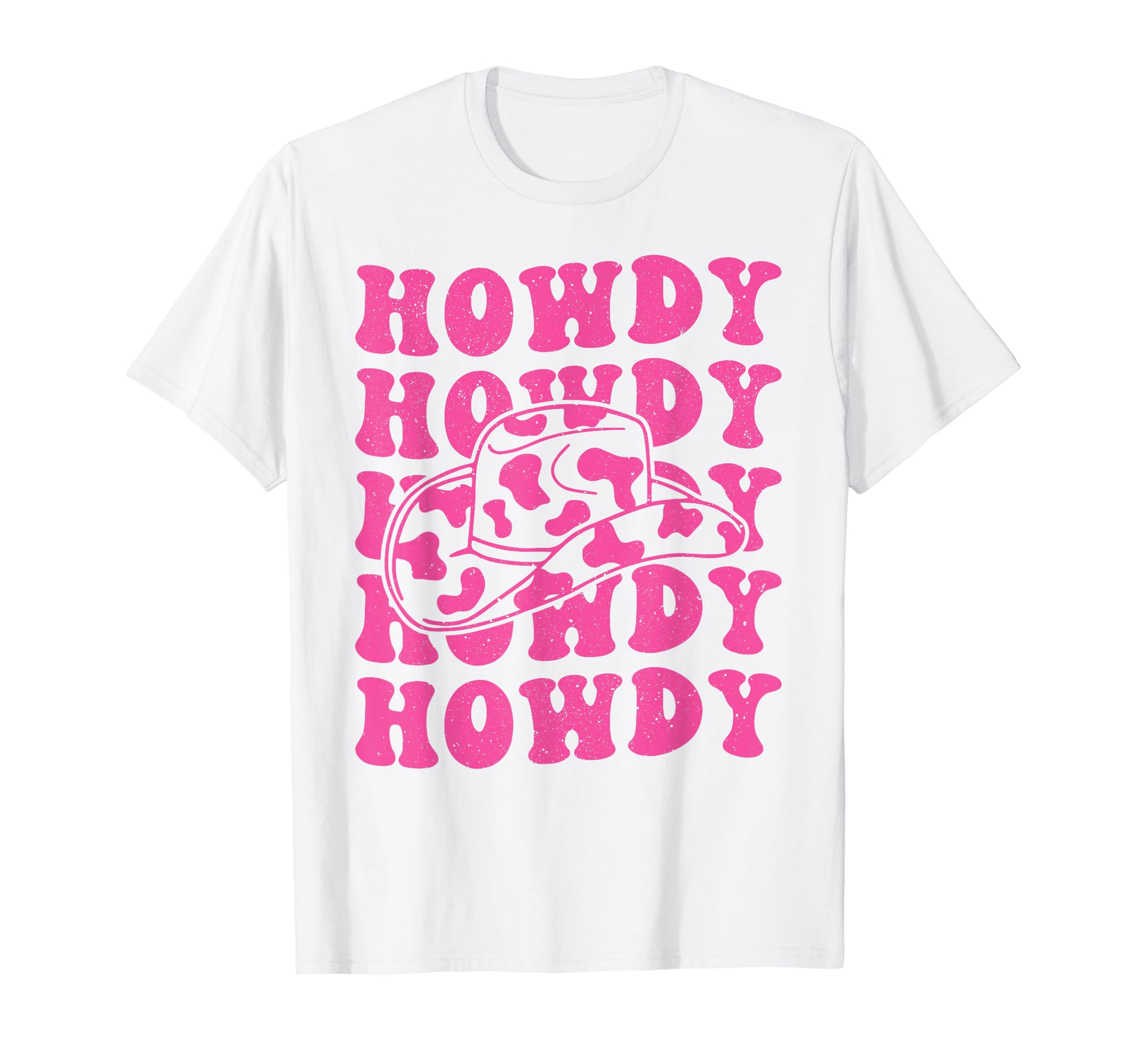 Rodeo White Howdy Western Cowboy Hat T-Shirt - Trendy Graphic Unisex - T-Shirt, Sweatshirt, Hoodie