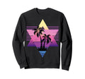 80S Vaporwave Palm Trees Sunset Sweatshirt - Minimalist Print for Adults - T-Shirt, Sweatshirt, Hoodie