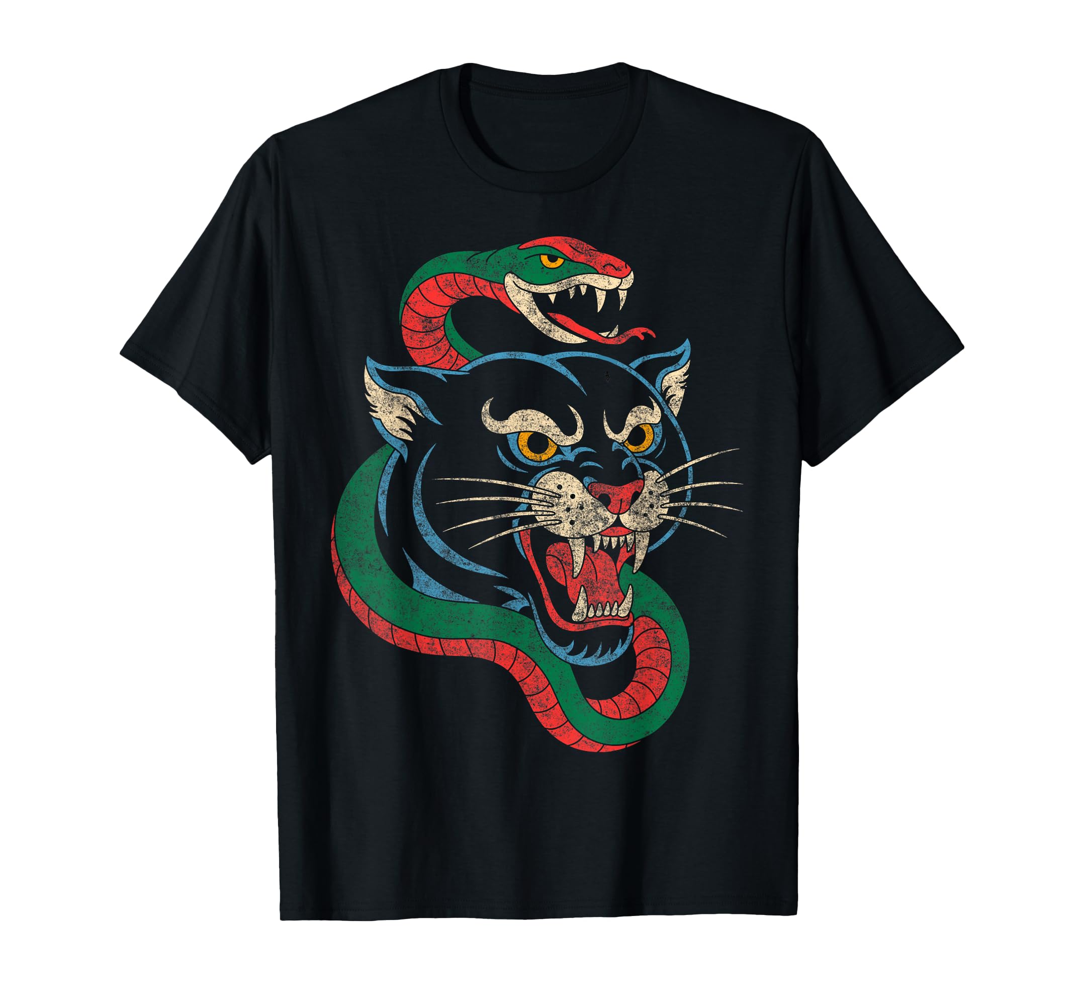 Panther Snake American Traditional Old T-Shirt - Graphic Print Men Women - T-Shirt, Sweatshirt, Hoodie
