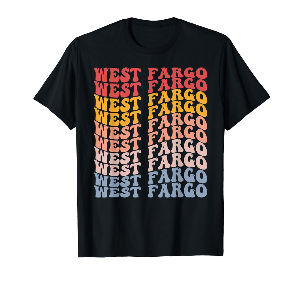 West Fargo City Groovy T-Shirt - Minimalist Print Unisex - T-Shirt, Sweatshirt, Hoodie