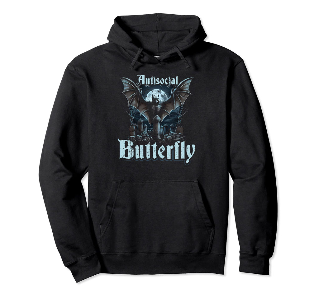 Antisocial Butterfly Gothic Subculture Hoodie - Trendy Graphic Men Women - T-Shirt, Sweatshirt, Hoodie