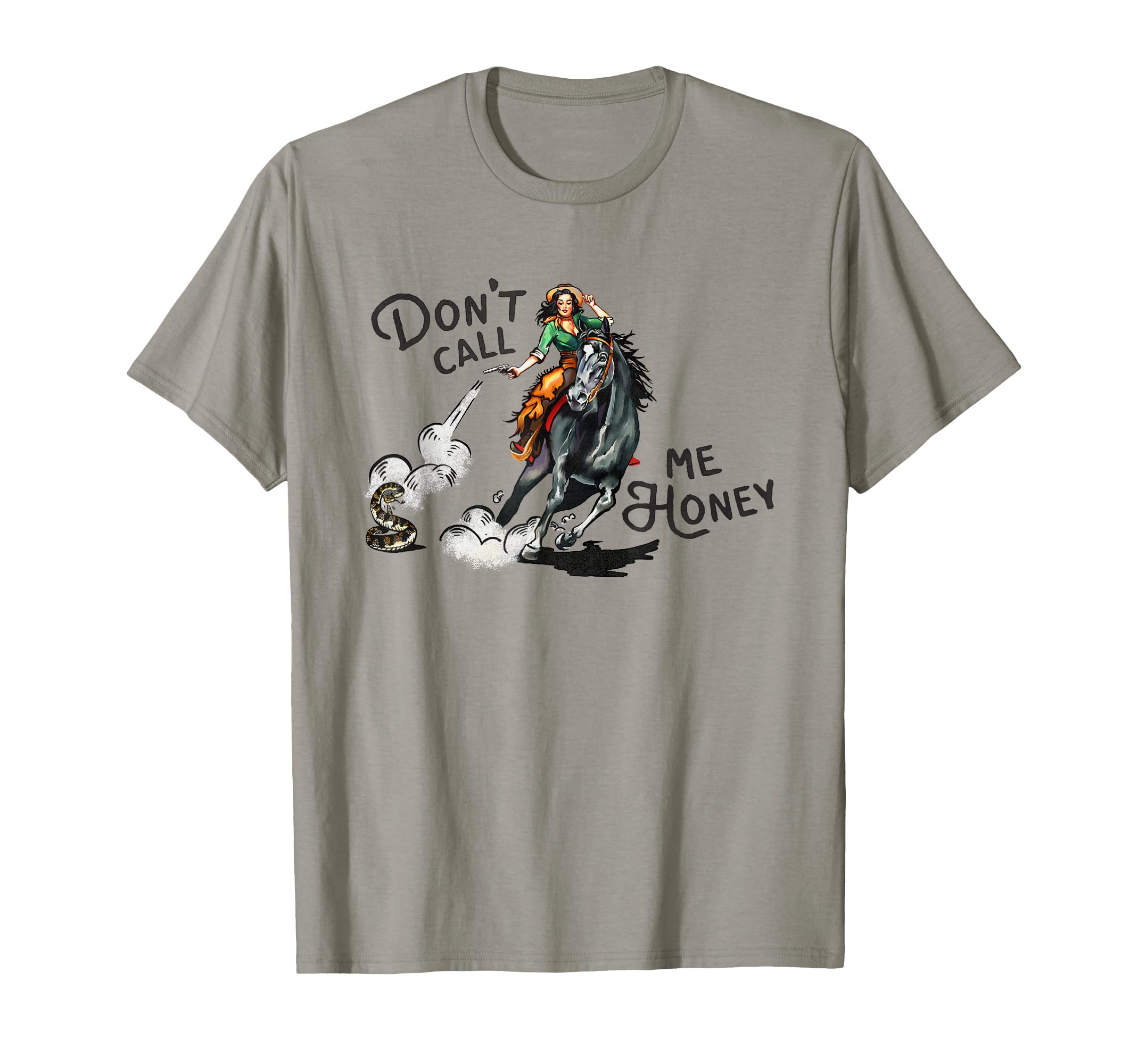 Dont Call Me Honey Western Pinup T-Shirt - Trendy Graphic Men Women - T-Shirt, Sweatshirt, Hoodie