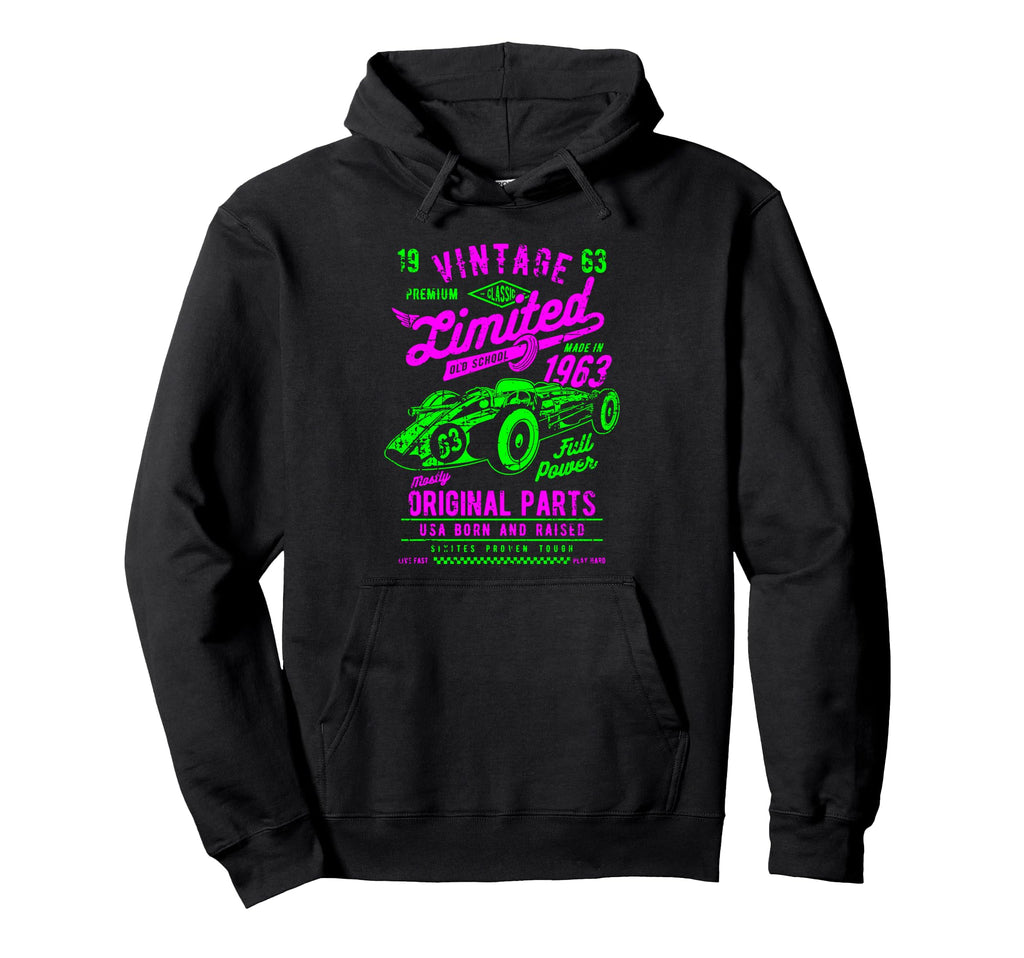 Race Car Distressed Hoodie - Fun Novelty Design Unisex - T-Shirt, Sweatshirt, Hoodie