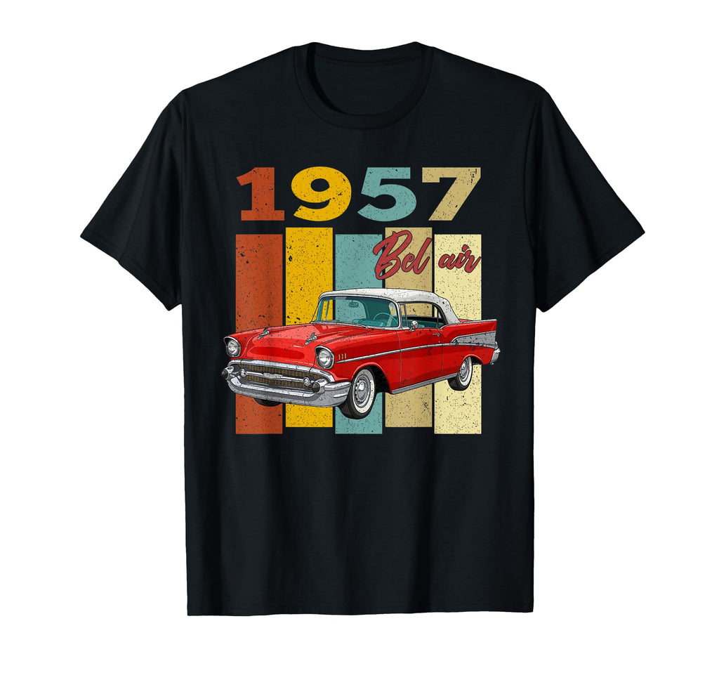 1957 57 Bel Air 90S Silhouette Old T-Shirt - Custom Art Print for Adults - T-Shirt, Sweatshirt, Hoodie