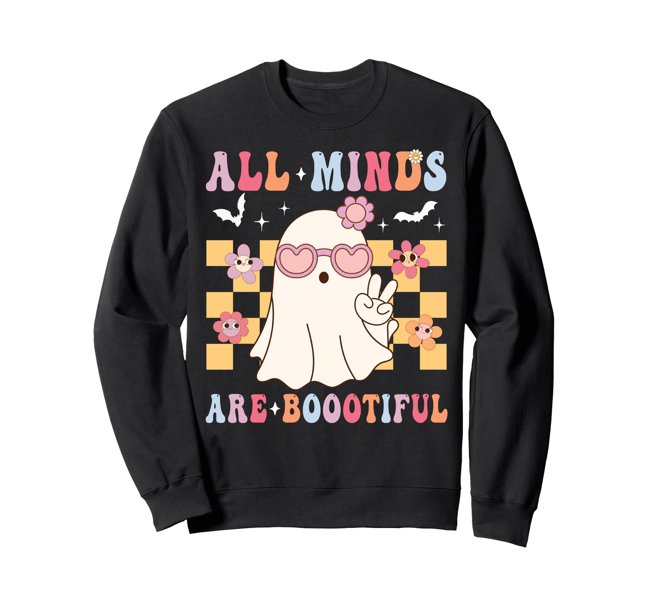 All Minds Are Boootiful Ghost Sweatshirt - Minimalist Print for Adults - T-Shirt, Sweatshirt, Hoodie