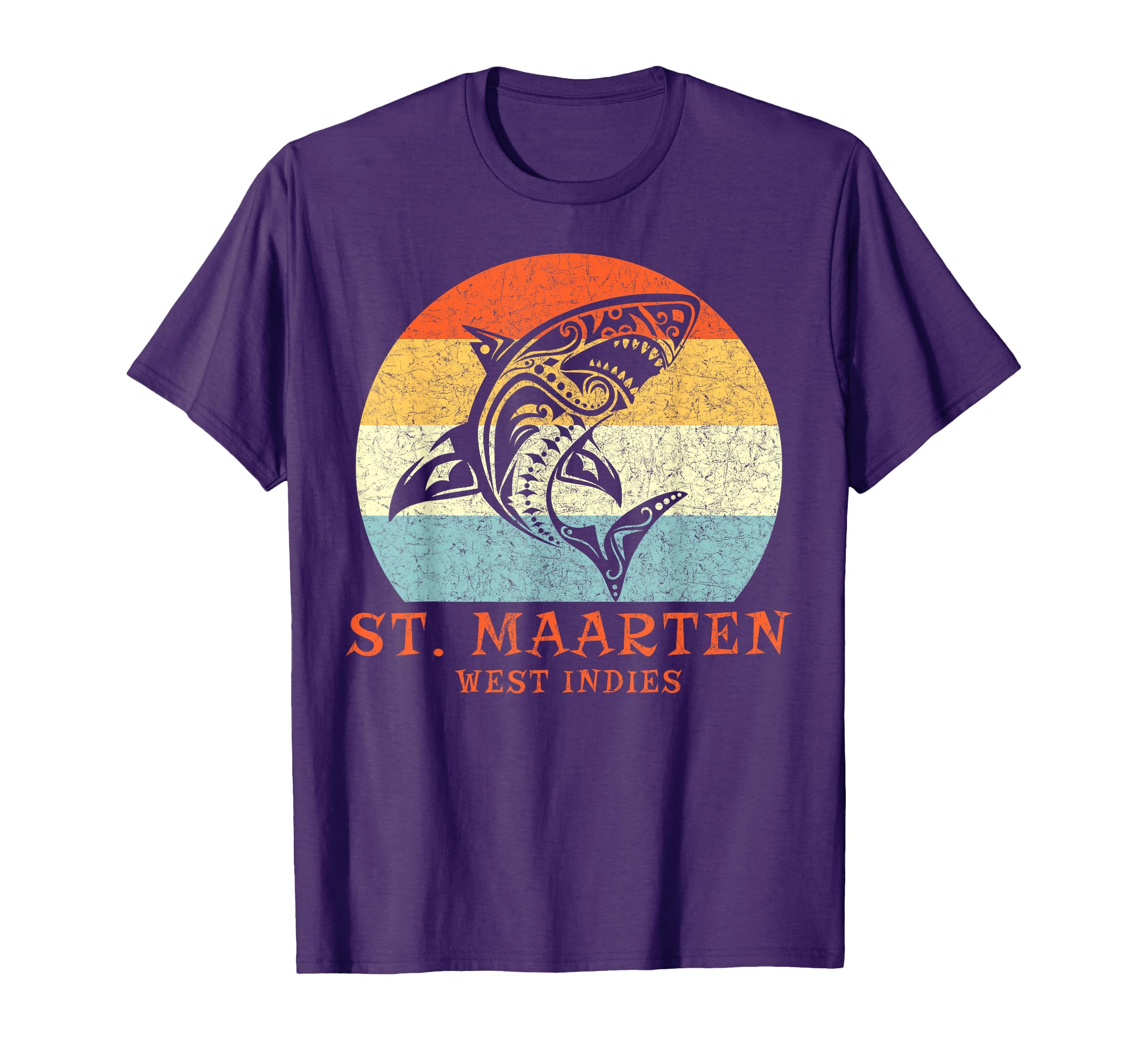St Maarten West Indies Tribal Shark T-Shirt - Streetwear Style Unisex - T-Shirt, Sweatshirt, Hoodie