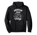 Old Biker American Motorcycle Indian Hoodie - Unique Graphic Unisex - T-Shirt, Sweatshirt, Hoodie
