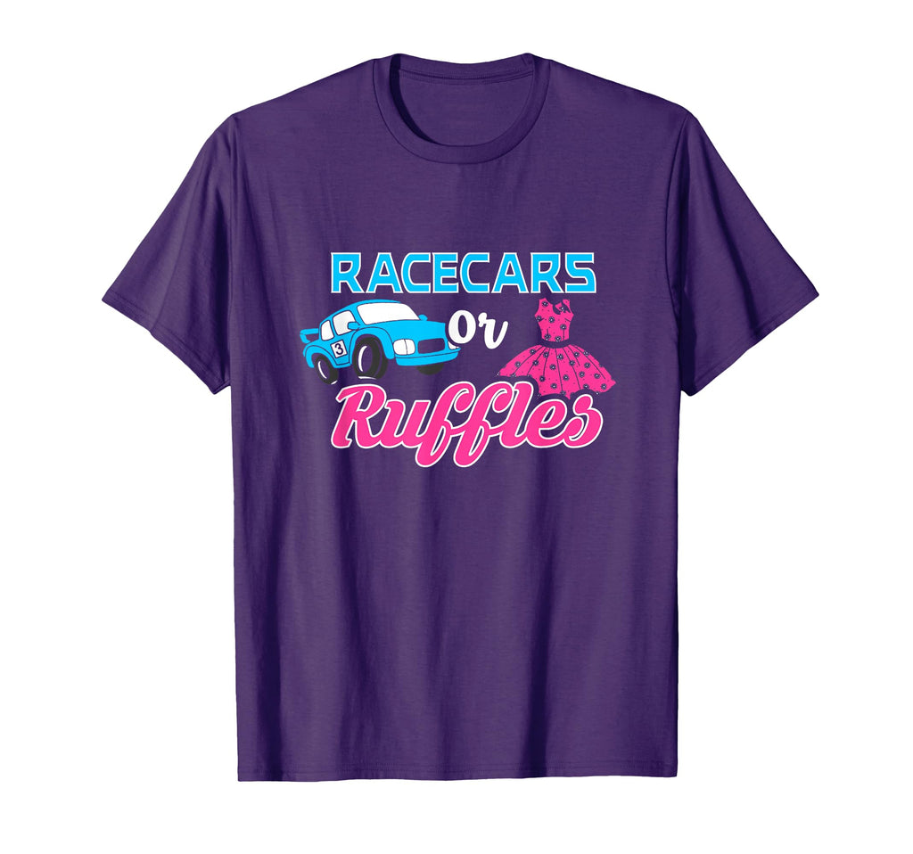 Racecars Or Ruffles Gender Revel T-Shirt - Minimalist Print Unisex - T-Shirt, Sweatshirt, Hoodie
