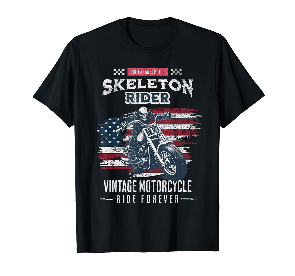 Mens Mens Skeleton Rider Artwork T-Shirt - Graphic Print for Adults - T-Shirt, Sweatshirt, Hoodie