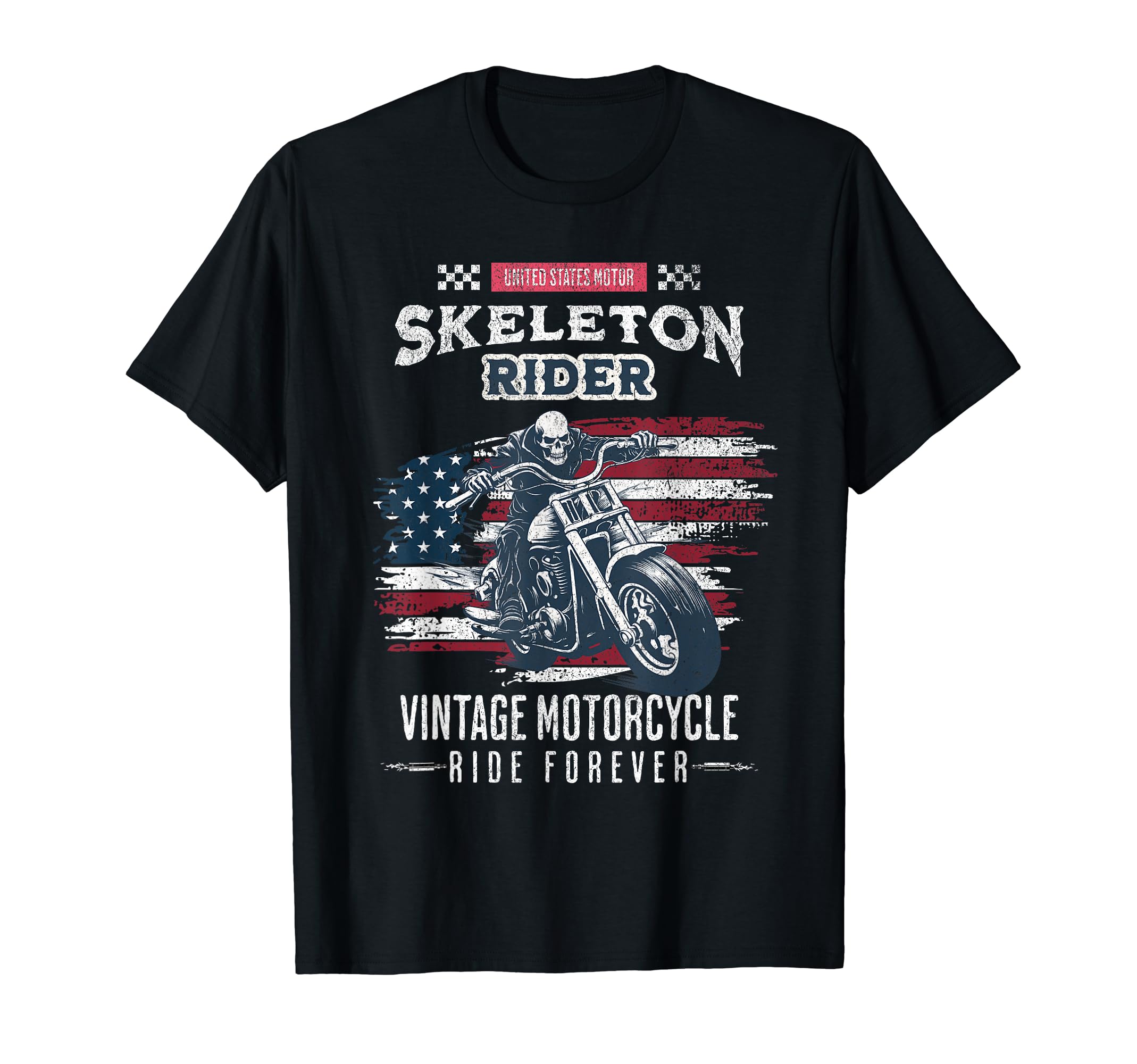 Mens Mens Skeleton Rider Artwork T-Shirt - Graphic Print for Adults - T-Shirt, Sweatshirt, Hoodie